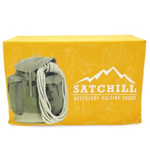 4ft Fitted Table Throw 3 sided with Custom Print 1  81731